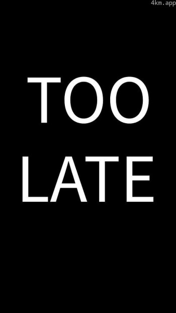 太迟了
